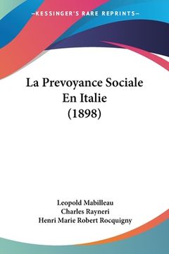 portada La Prevoyance Sociale En Italie (1898) (in French)