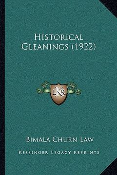 portada historical gleanings (1922) (en Inglés)