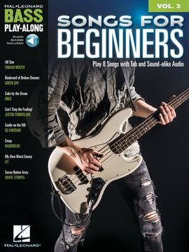 portada Songs for Beginners: Bass Play-Along Volume 3 - Book with Online Play-Along Audio Tracks (en Inglés)