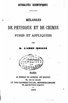 portada Actualités scientifiques. Mélanges de physique et de chimie pures et apliquées (French Edition)