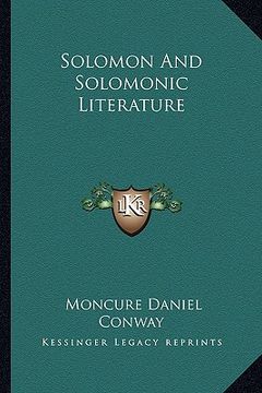 portada solomon and solomonic literature (en Inglés)