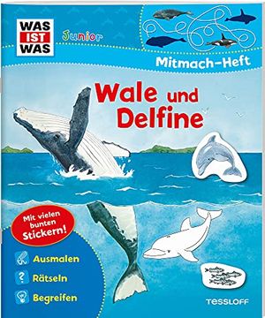 portada Was ist was Junior Mitmach-Heft. Wale und Delfine. (en Alemán)
