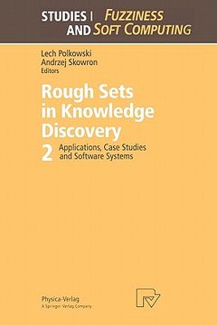 portada rough sets in knowledge discovery 2: applications, case studies and software systems