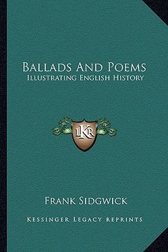 portada ballads and poems: illustrating english history (en Inglés)