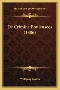 portada De Crimine Bouleuseos (1886) (in Latin)