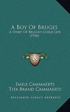 portada a boy of bruges: a story of belgian child life (1918) (in English)