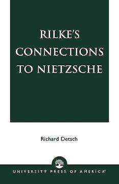 portada rilke's connections to nietzsche (en Inglés)