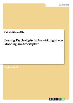 portada Bossing. Psychologische Auswirkungen Von Mobbing Am Arbeitsplatz (German Edition) (en Alemán)