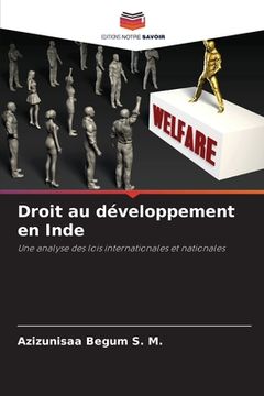 portada Droit au développement en Inde (en Francés)