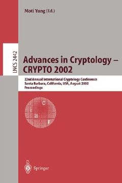 portada advances in cryptology - crypto 2002 (en Inglés)