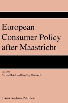 portada european consumer policy after maastricht (en Inglés)