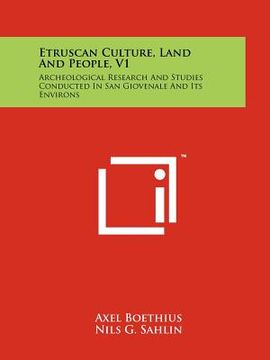 portada etruscan culture, land and people, v1: archeological research and studies conducted in san giovenale and its environs (en Inglés)