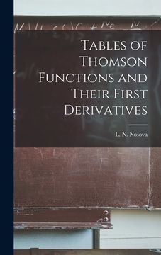 portada Tables of Thomson Functions and Their First Derivatives (en Inglés)