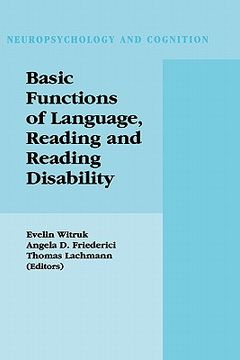 portada basic functions of language, reading and reading disability (en Inglés)
