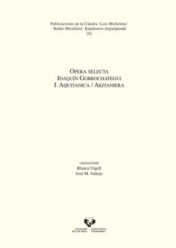 portada Opera Selecta - Joaqu’Ín Gorrochategui - i. Aquitanica / Akitaniera