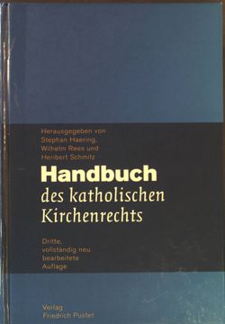 portada Handbuch des Katholischen Kirchenrechts. (en Alemán)