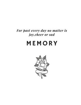 portada Memory: For past every day no matter is Joy, Cheer or Sad (en Inglés)