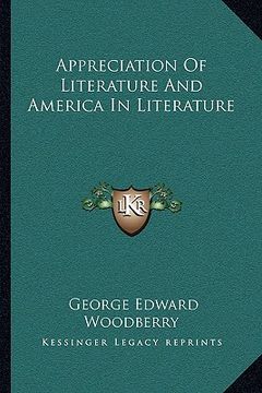 portada appreciation of literature and america in literature (en Inglés)