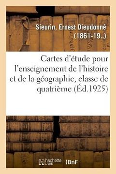 portada Cartes d'Étude Pour Servir À l'Enseignement de l'Histoire Et de la Géographie. 15e Édition (en Francés)