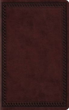 portada ESV Large Print Value Thinline Bible (TruTone, Mahogany, Border Design) (en Inglés)