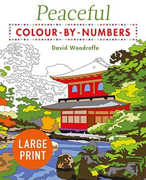 portada Large Print Peaceful Colour-By-Numbers (en Inglés)