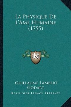 portada La Physique De L'Ame Humaine (1755) (in French)