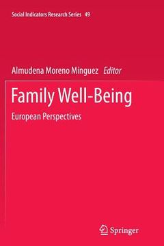 portada Family Well-Being: European Perspectives (en Inglés)