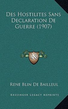 portada Des Hostilites Sans Declaration De Guerre (1907) (in French)
