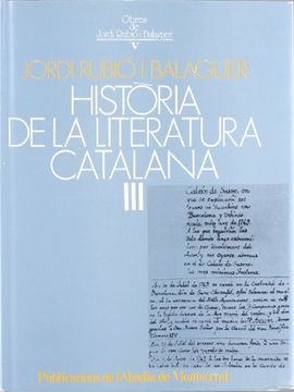 portada Obres completes de Jordi Rubió i Balaguer: Història de la literatura catalana, III (Biblioteca Abat Oliba)