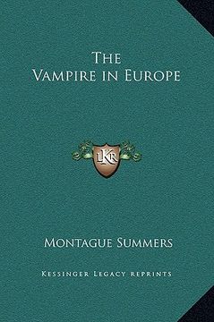 portada the vampire in europe (in English)