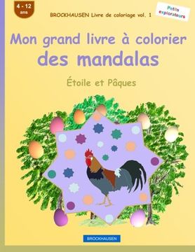 portada BROCKHAUSEN Livre de coloriage vol. 1 - Mon grand livre à colorier des mandalas: Étoile et Pâques (Volume 1) (French Edition)