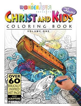 portada Christ and Kids and Adults Coloring Book: WonderVista Christian Coloring Book