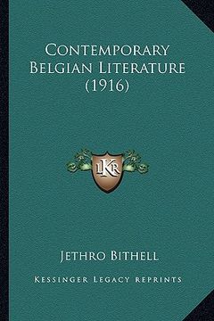 portada contemporary belgian literature (1916) (in English)