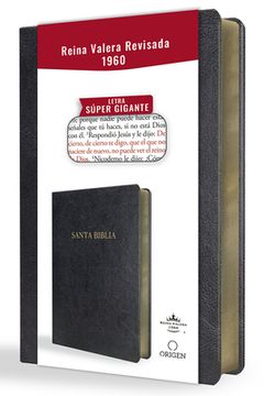 portada Biblia Reina Valera Revisada 1960 Letra Súper Gigante, Símil Piel Negro / Spanish Bible rvr 1960 Super Giant Print, Black Leathersoft
