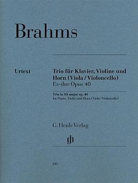 portada Trio für Klavier, Violine und Horn (Viola / Violoncello) Es-Dur Opus 40