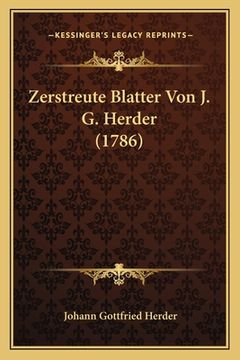 portada Zerstreute Blatter Von J. G. Herder (1786) (en Alemán)