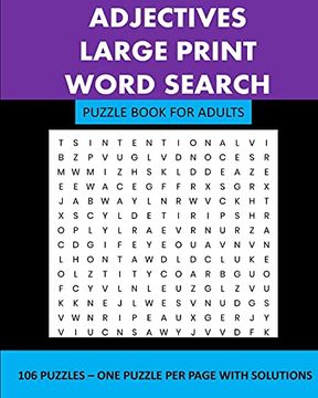portada Adjectives: Large Print Word Search Puzzle Book for Adults (en Inglés)