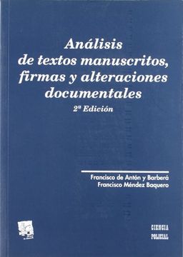 portada Análisis de Textos Manuscritos , Firmas y Alteraciones Documentales