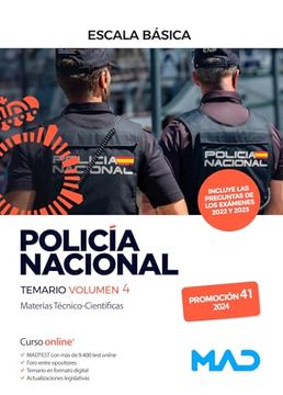 portada Temario Volumen 4 Policia Nacional Escala Basica Promocion 41