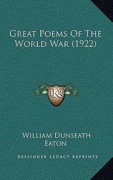 portada great poems of the world war (1922) (en Inglés)