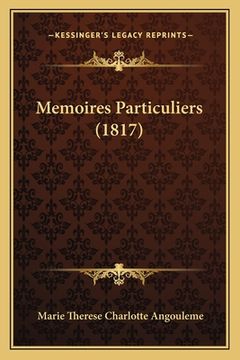 portada Memoires Particuliers (1817) (in French)