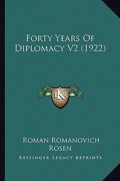 portada forty years of diplomacy v2 (1922) (in English)