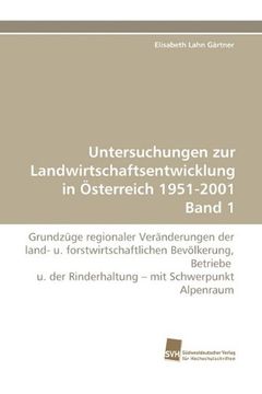 portada Untersuchungen Zur Landwirtschaftsentwicklung in Osterreich 1951-2001 Band 1