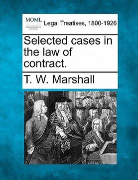 portada selected cases in the law of contract. (en Inglés)