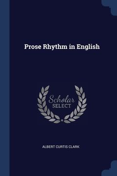portada Prose Rhythm in English (en Inglés)