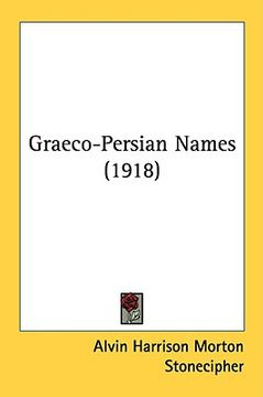 portada graeco-persian names (1918) (in English)