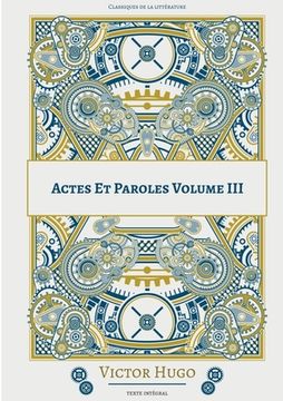 portada Actes Et Paroles: Volume 3