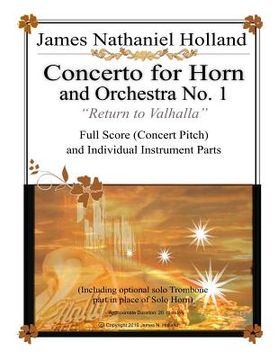 portada Concerto for Horn and Orchestra No. 1: "Return to Valhalla" Full Score (Concert Pitch) and Individual Instrument Parts (en Inglés)