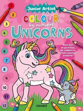 portada Junior Artist Colour by Numbers: Unicorns (en Inglés)