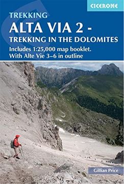 portada Alta via 2 - Trekking in the Dolomites: Includes 1: 25,000 map Booklet. With Alta via 3-6 in Outline (en Inglés)